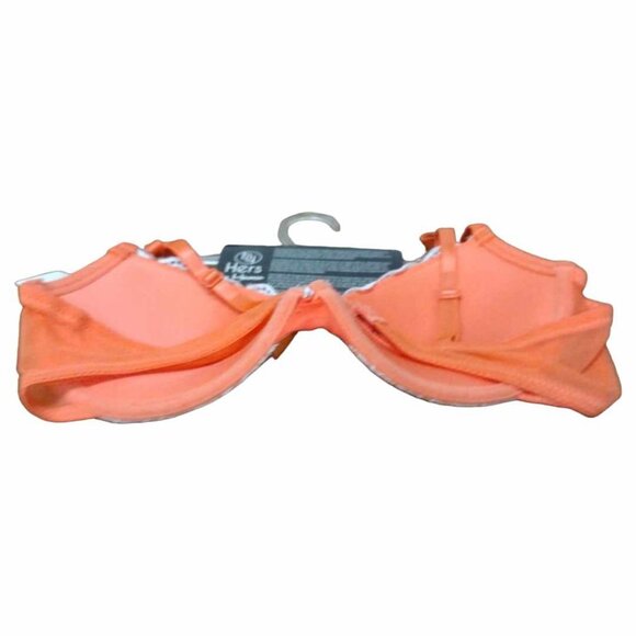 Hers By Herman Women's Orange Adjustable Strap Padded Push Up Bra Size 34C! NWT! - Picture 6 of 13